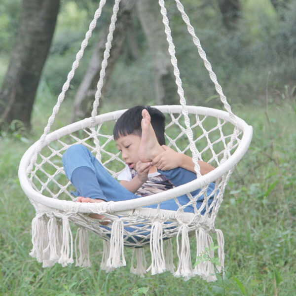 Nordic Style Round Hammock Outdoor Indoor Dormitory Bedroom Hanging