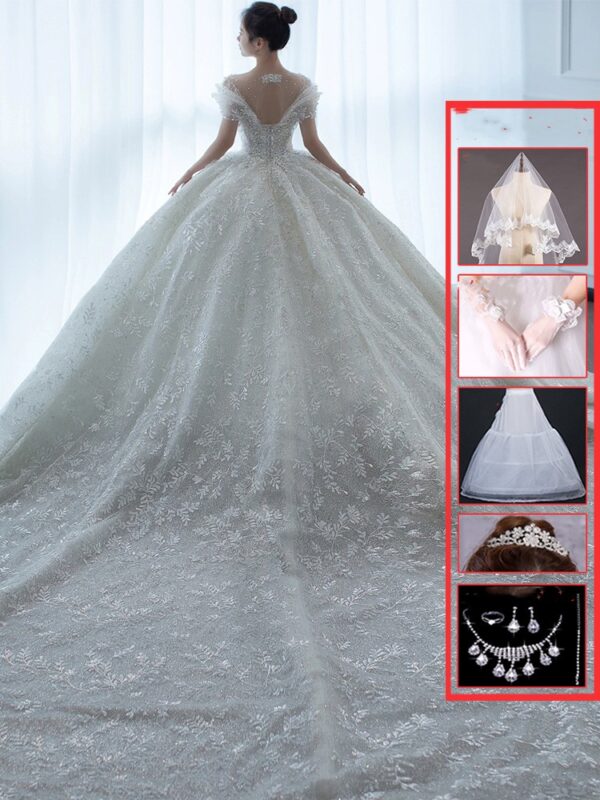 Off Shoulder French Main Wedding Dress Off Shoulder French Main Wedding Dress