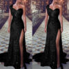 One-shoulder Sleeveless Bronzing Split Dress One-shoulder Sleeveless Bronzing Split Dress