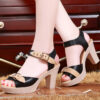 One Word Buckle Waterproof Platform All-match Sandals