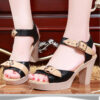 One Word Buckle Waterproof Platform All-match Sandals