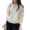 Orange Zipper Sweater Cardigan for Women Orange Zipper Sweater Cardigan for Women