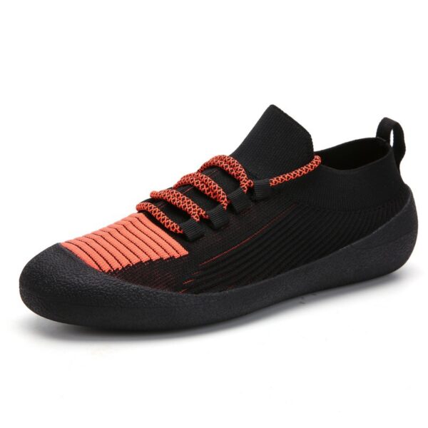 Outdoor Casual Men's Shoes Round Toe Solid Color Lace-up Sneakers