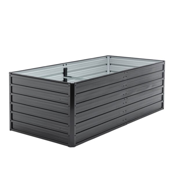Outdoor Galvanized Raised Garden Bed Kit Black Rectangle Planter Outdoor Galvanized Raised Garden Bed Kit Black Rectangle Planter