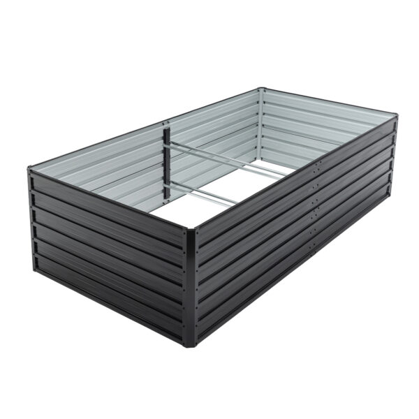Outdoor Galvanized Raised Garden Bed Kit Black Rectangle Planter Outdoor Galvanized Raised Garden Bed Kit Black Rectangle Planter