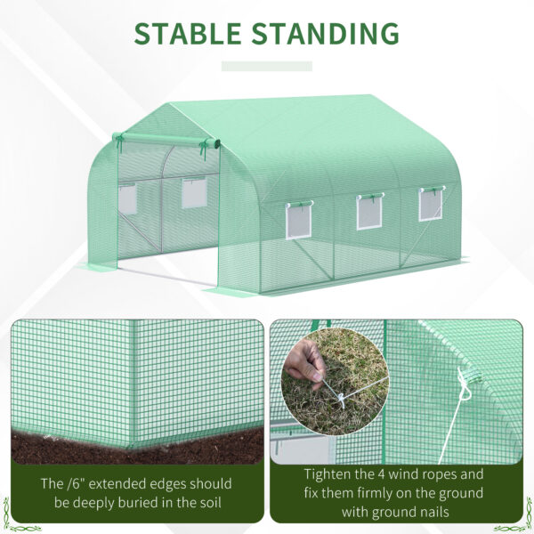 Outdoor Walk-in Tunnel Greenhouse 11.5 X 10 X 6.5 with Roll-up Windows Outdoor Walk-in Tunnel Greenhouse 11.5 X 10 X 6.5 with Roll-up Windows