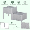 Outsunny 2 Piece Raised Garden Bed with Legs Self-watering Planter Box Outsunny 2 Piece Raised Garden Bed with Legs Self-watering Planter Box