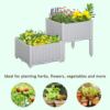 Outsunny 2 Piece Raised Garden Bed with Legs Self-watering Planter Box Outsunny 2 Piece Raised Garden Bed with Legs Self-watering Planter Box