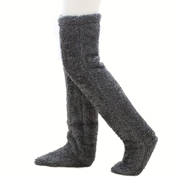 Over Knee High Fuzzy Long Socks Winter Warm Cold Leg Joint Cold-proof
