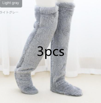 Over Knee High Fuzzy Long Socks Winter Warm Cold Leg Joint Cold-proof