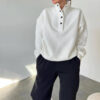 Oversized Solid Casual Pullovers Long Pant Set Warm Hoodie Tracksuit Oversized Solid Casual Pullovers Long Pant Set Warm Hoodie Tracksuit