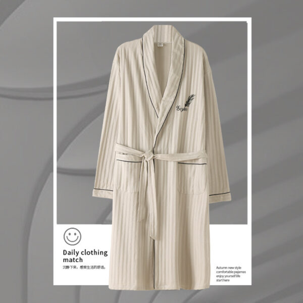 Pajamas Men's Spring and Autumn Cotton Long-sleeved Sleeping