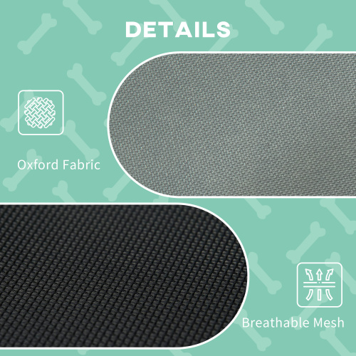 Pawhut Elevated Portable Dog Cot Pet Bed with UV Protection Canopy
