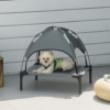 Pawhut Elevated Portable Dog Cot Pet Bed with UV Protection Canopy