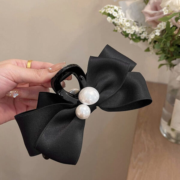 Pearl Bow Large Hair Clip Women's Headdress Pearl Bow Large Hair Clip Women's Headdress
