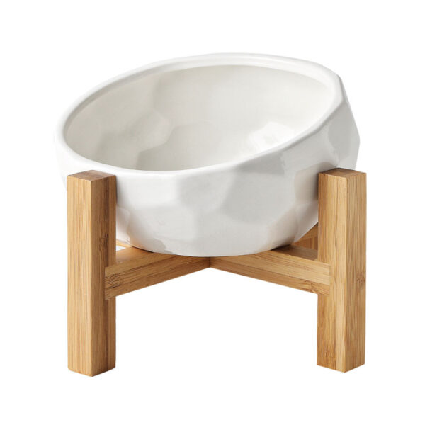 Pet Bowl Oblique Mouth Cat Food Dog Method Bucket