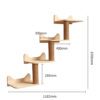 Pet Cat Climbing Frame Wall Type Solid Wood Hanging Platform Ladder