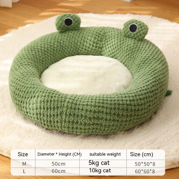 Pet Cat Dog Nest Little Frog Series Warm Plush Mat Autumn Winter House