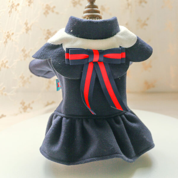 Pet Dog Cat Autumn and Winter Woolen Cloth Student British Style Aat Pet Dog Cat Autumn and Winter Woolen Cloth Student British Style Aat