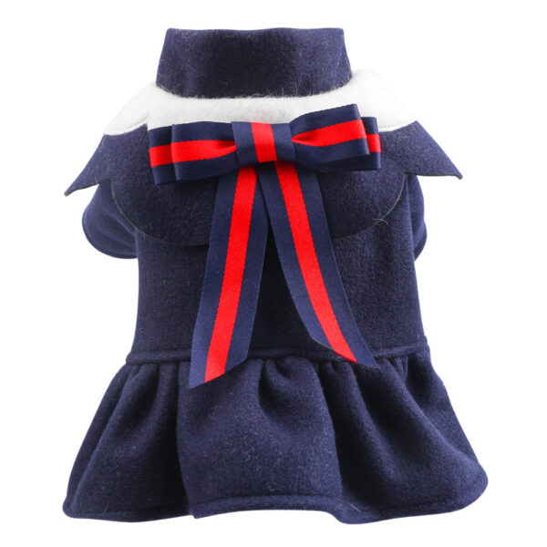 Pet Dog Cat Autumn and Winter Woolen Cloth Student British Style Aat Pet Dog Cat Autumn and Winter Woolen Cloth Student British Style Aat