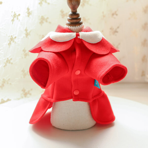 Pet Dog Cat Autumn and Winter Woolen Cloth Student British Style Aat