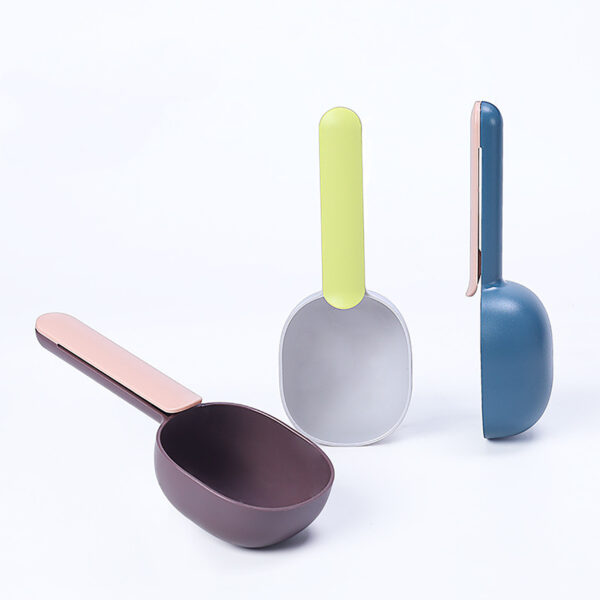 Pet Food Scoop with Ergonomic Bag Clip Handle for Cats Puppies Pet Food Scoop with Ergonomic Bag Clip Handle for Cats Puppies