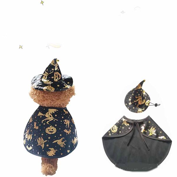 Pet Halloween Printed Wizard Cloak Set Pet Halloween Printed Wizard Cloak Set