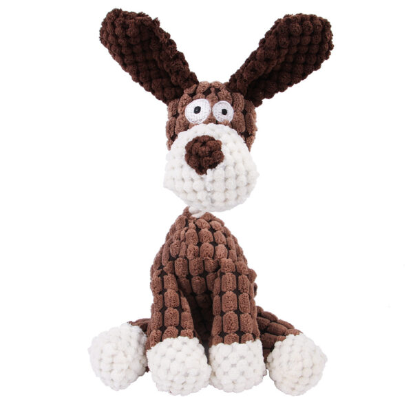 Pet Toy Donkey Shape Corduroy Chew for Dogs Puppy Squeaker Squeaky