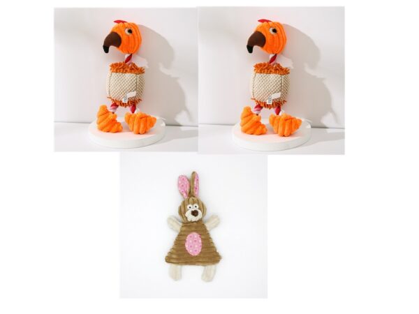 Pet Toy Donkey Shape Corduroy Chew for Dogs Puppy Squeaker Squeaky