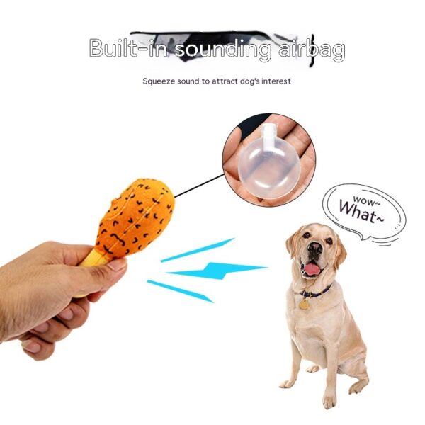 Plush Food Leakage Puzzle Simulation Chicken Leg Interactive Sound Dog