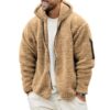 Plush Hooded Jacket Men's Autumn and Winter Fleece Double-sided Wear Plush Hooded Jacket Men's Autumn and Winter Fleece Double-sided Wear