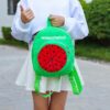 Plush Leisure Double Shoulder Kindergarten School Bag Plush Leisure Double Shoulder Kindergarten School Bag
