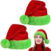 Plush Santa Hats Velvet Christmas Hat Thicken Xmas Holiday with Lined Plush Santa Hats Velvet Christmas Hat Thicken Xmas Holiday with Lined