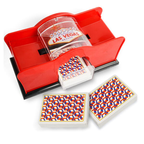 Poker Card Hand Shuffler Easy Cranked Casino Shuffling Machine