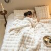 Polyester Carpet Rabbit Bubble Velvet Thickened Nap Blanket Quilt Polyester Carpet Rabbit Bubble Velvet Thickened Nap Blanket Quilt