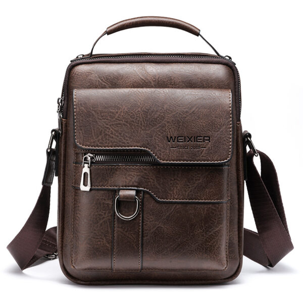 Popular Men's Messenger Bag One Shoulder Retro Business Backpack PU