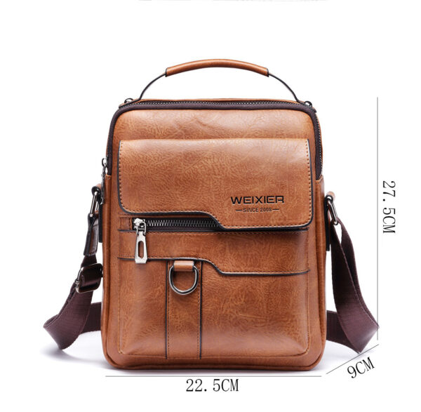 Popular Men's Messenger Bag One Shoulder Retro Business Backpack PU Popular Men's Messenger Bag One Shoulder Retro Business Backpack PU