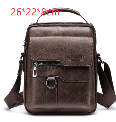 Popular Men's Messenger Bag One Shoulder Retro Business Backpack PU Popular Men's Messenger Bag One Shoulder Retro Business Backpack PU