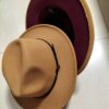 Popular Woolen Top Color Matching Flat Brim Fedora Jazz Hat Popular Woolen Top Color Matching Flat Brim Fedora Jazz Hat