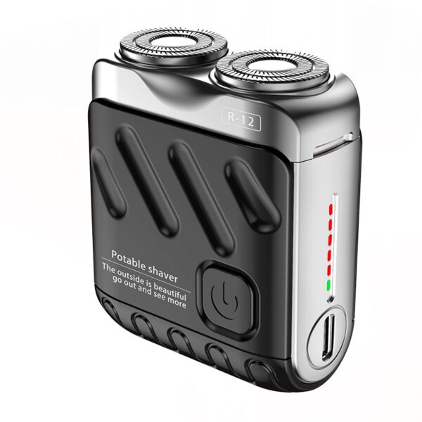Portable Rotary Dual Ring Electric Shaver Men Travel Mini Double