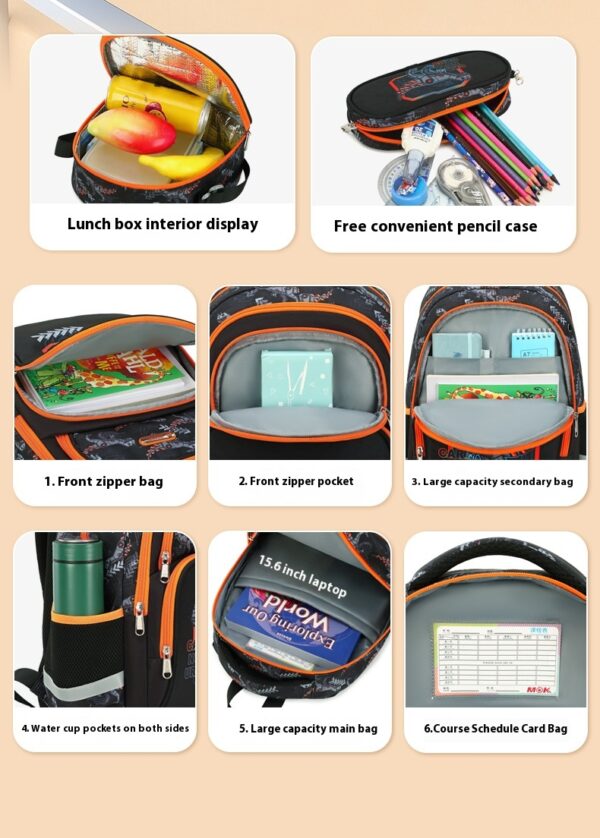 Primary School Student Schoolbag Boys Stylish and Lightweight Grade 1-3 Primary School Student Schoolbag Boys Stylish and Lightweight Grade 1-3
