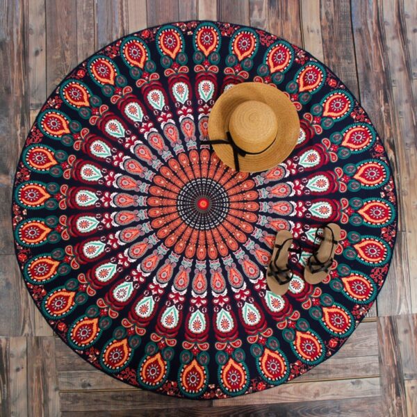 Printed Round Beach Towels and Yoga Mat
