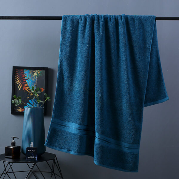 Pure Color Thick Cotton Bath Towel Set Increased Beach Beauty Salon