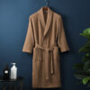 Pure Cotton Bathrobe Long Waffle All Cotton Nightgown Pure Cotton Bathrobe Long Waffle All Cotton Nightgown