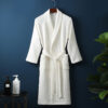 Pure Cotton Bathrobe Long Waffle All Cotton Nightgown Pure Cotton Bathrobe Long Waffle All Cotton Nightgown