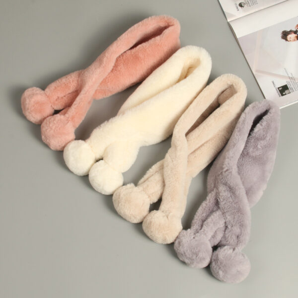 Pure Plush Scarf Winter Warm Korean Girls Baby Boy Decorative Collar