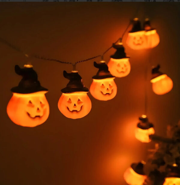 PVC Soft Material Halloween Lighting Chain Pumpkin Ghost Bat Modeling PVC Soft Material Halloween Lighting Chain Pumpkin Ghost Bat Modeling