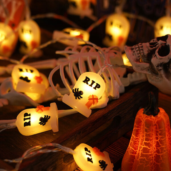PVC Soft Material Halloween Lighting Chain Pumpkin Ghost Bat Modeling PVC Soft Material Halloween Lighting Chain Pumpkin Ghost Bat Modeling