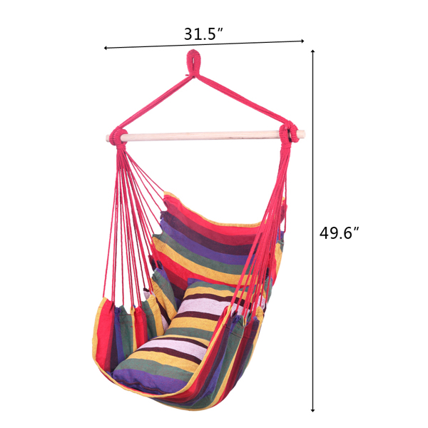Rainbow Bar Pillow Hanging Chair Polyester Cotton Belt 2pcs Rainbow Bar Pillow Hanging Chair Polyester Cotton Belt 2pcs