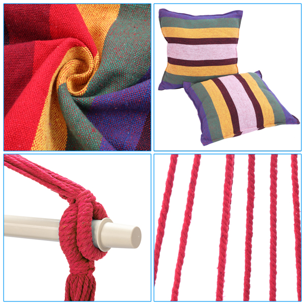 Rainbow Bar Pillow Hanging Chair Polyester Cotton Belt 2pcs